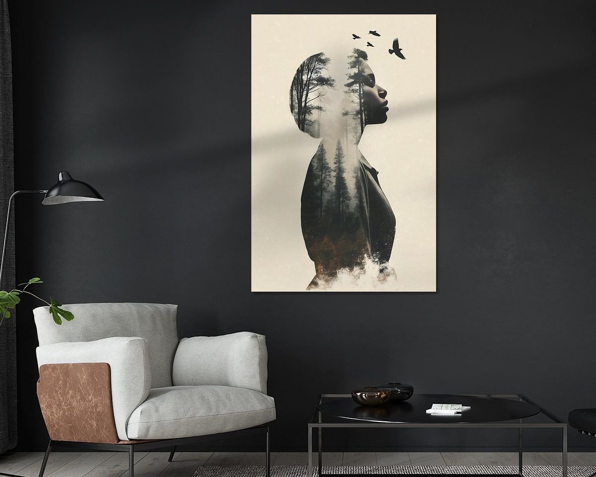 Voorbeeld van het werk in een kamer