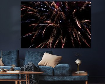 Ornamental fireworks celebrating the coming new year/ by AdWF