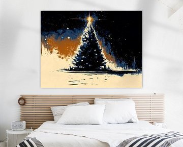 Happy New Year banner, greeting card, poster, holiday cover. Mod by Ariadna de Raadt-Goldberg