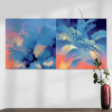 Collection de papiers peints Jungle floue.