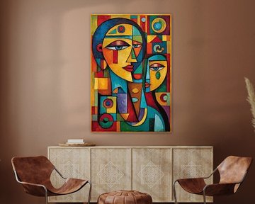 Abstrait Cubisme Visages Art