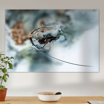 Fluid Painting, AlcoholInk Painting, Bronze, Gold, Black, White