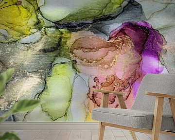Alcohol Ink Kunstwerk auf Leinwand