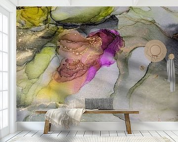 Abstrakte Kunst in Alcohol Ink – Moderne Malerei auf Leinwand