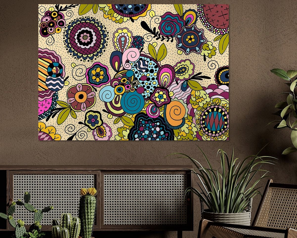 Voorbeeld van het werk in een kamer