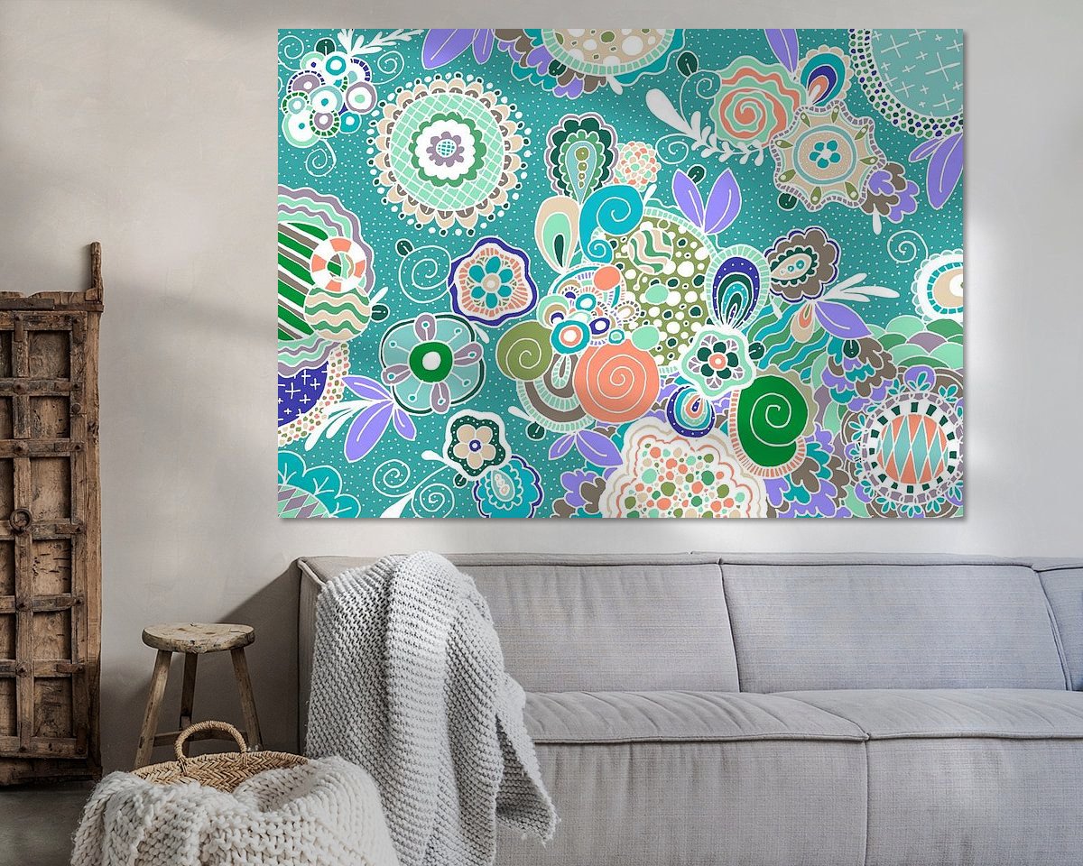 Voorbeeld van het werk in een kamer