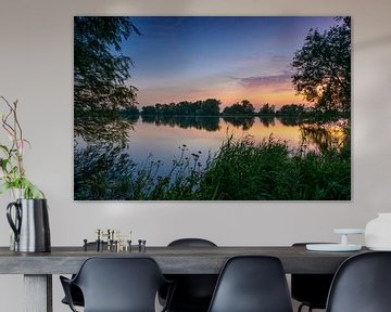 Zonsondergang boven de IJssel uiterwaarden van Sjoerd van der Wal Fotografie