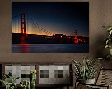 Golden Gate bij nacht, San Francisco, VS