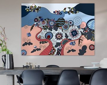 Voorbeeld van het werk in een kamer