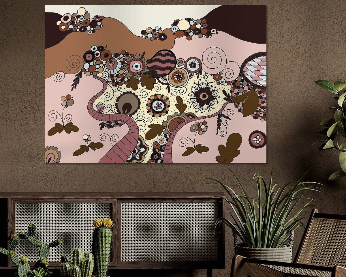 Voorbeeld van het werk in een kamer