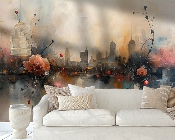 Voorbeeld van het werk in een kamer