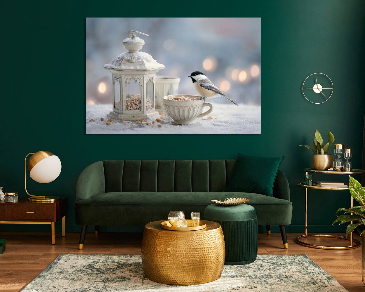 Voorbeeld van het werk in een kamer