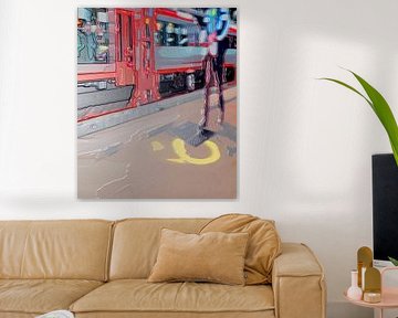 Track three BHF DD Neustadt [Original 60 cm x 50 cm] by Anna Kasten