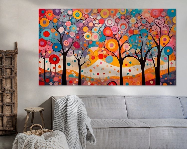 Voorbeeld van het werk in een kamer