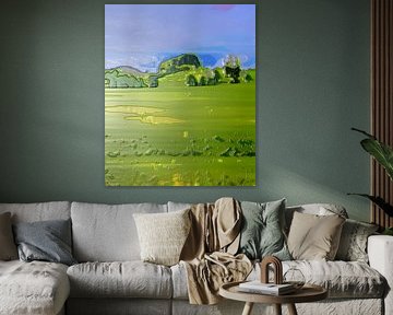 Ungerwiese [Original 60 cm x 50 cm] by Anna Kasten