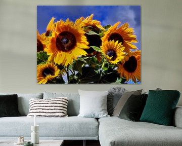 Sunflowers in the garden