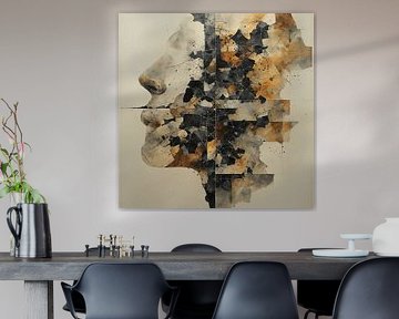 Fragmented Memories Abstract Oil Illustration by Kimita Jennaira