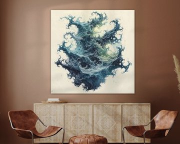 Fluisteringen van de diepte Abstracte illustratie van Kimita Jennaira