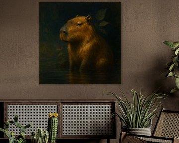 Stille Reflexion eines Capybaras von sipul.max