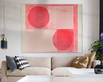 Cercles rouges | Harmonie dans les tons rouges sur Collection Moderne