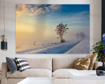 Winterlandschap Nederland van Peter Bolman