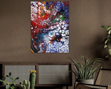 Peinture abstraite à l'acrylique sur Mario Hoesel