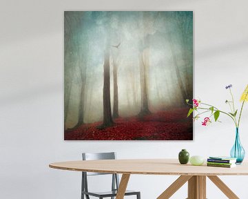 Abstract forest in the fog by Dirk Wüstenhagen