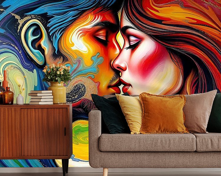 Voorbeeld van het werk in een kamer