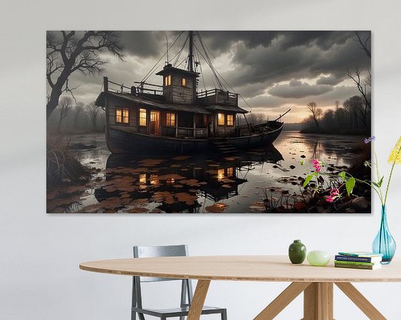 Voorbeeld van het werk in een kamer