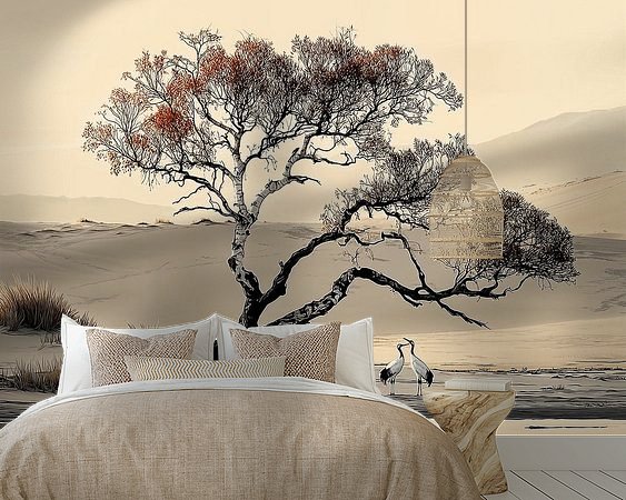 Voorbeeld van het werk in een kamer