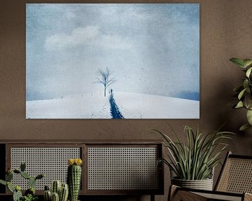 Winter Blues - Minimalist winter landscape by Dirk Wüstenhagen