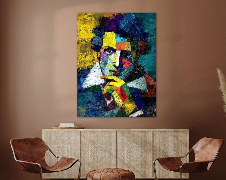 Voorbeeld van het werk in een kamer