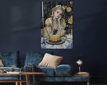 Rococo Vrouw | Vrouw met Taart