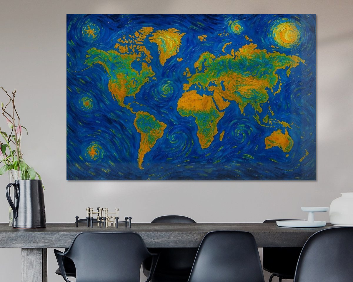 Voorbeeld van het werk in een kamer