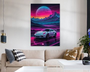 Porsche 911 GT3 RS – Synthwave Neon by MIROKKU