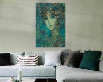 Goud en mysterie in een blauwe sluier van Color Square