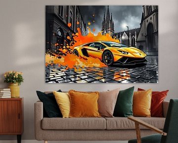 Lamborghini Aventador - Excès de vitesse dans une ville européenne sur MIROKKU