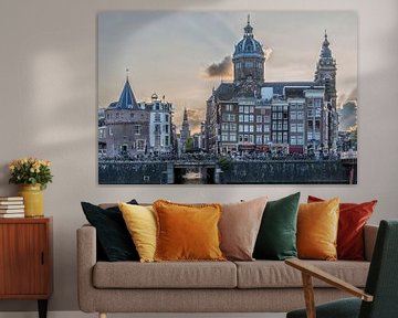 A piece of Prince Hendrikkade in Amsterdam. by Don Fonzarelli