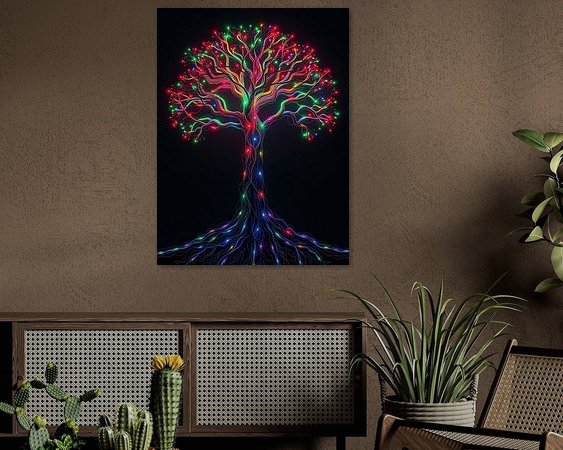 Voorbeeld van het werk in een kamer