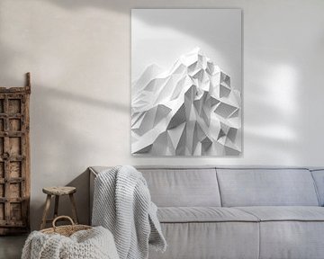 La montagne blanche : Une sculpture géométrique minimaliste