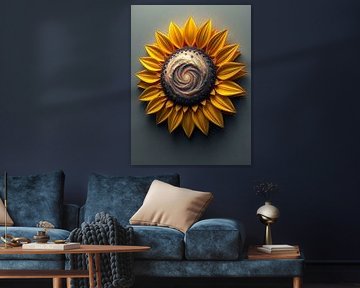 La floraison galactique : La spirale cosmique d'un tournesol