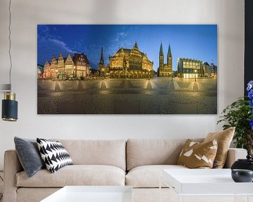 A 180° panorama of Bremen's market square by Michael Valjak