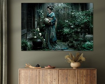 picturesque Japan with woman by Egon Zitter