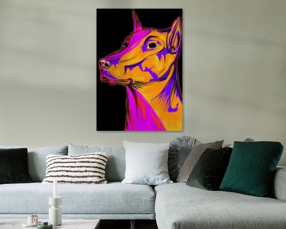 Voorbeeld van het werk in een kamer