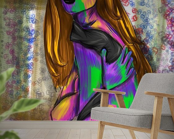 Voorbeeld van het werk in een kamer