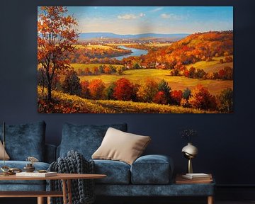 Lebendiger Herbst Ölgemälde, Realistische Kunst Präsentation von Kimita Jennaira