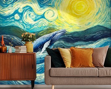 In De Walvis in een Golvende Zee onder de Zon van Van Gogh