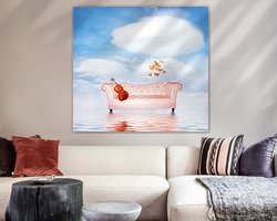 Voorbeeld van het werk in een kamer