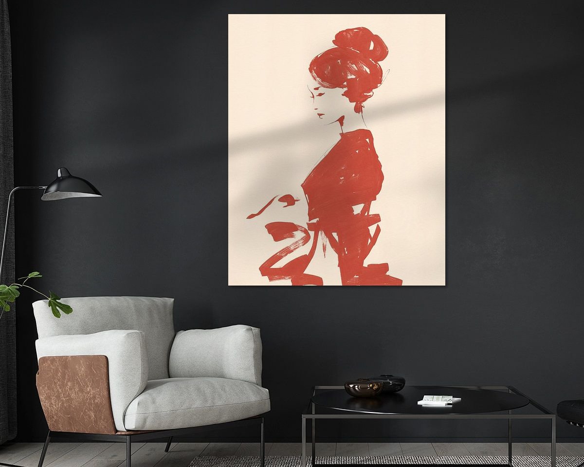 Voorbeeld van het werk in een kamer
