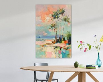 Plage tropicale aux couleurs pastel sur Niklas Maximilian
